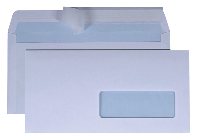 Envelop Hermes EA5/6 110x220mm venster 3x10rechts zelfklevend 500 stuks