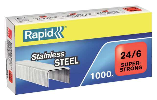 Staples Rapid SuperStrong 24/6 stainless steel 1000 pieces