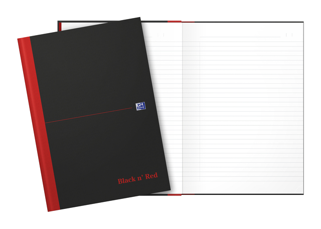 Notitieboek Oxford Black n' Red A4 96vel lijn