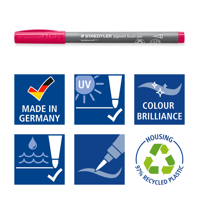 Brushpen Staedtler PigmentArts set à 24 kleure