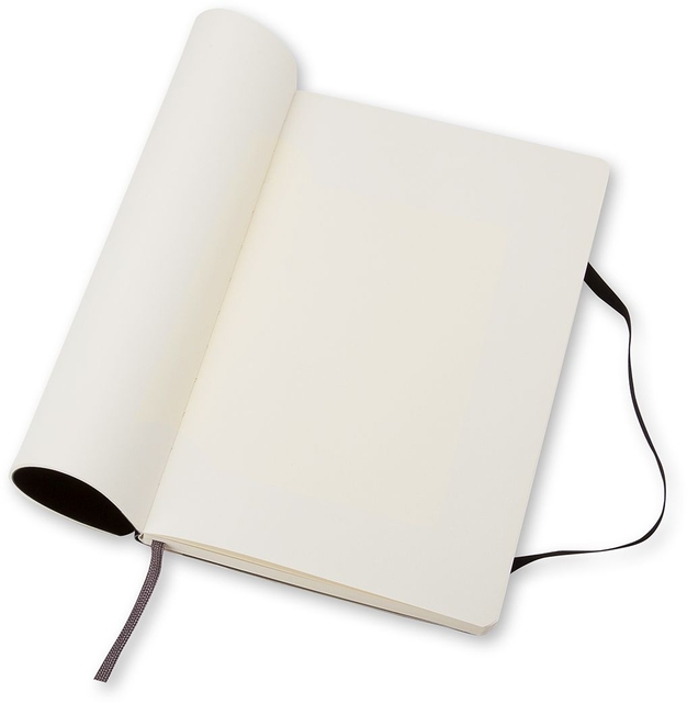 Notitieboek Moleskine pocket 90x140mm blanco soft cover zwart
