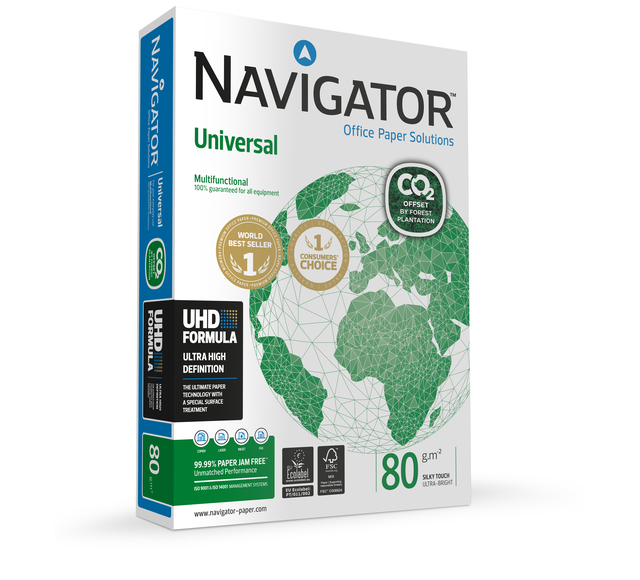 Copy paper Navigator Universal CO2 A4 80gr white 500 sheets