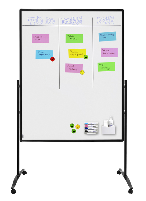 Scheidingswand + whiteboard Legamaster Premium 150x120cm gelakt staal
