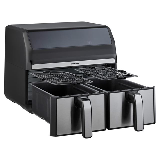 Airfryer Inventum 2 x 4 liter 1700 watt zwart/rvs