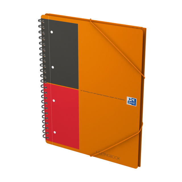 OXFORD International A4+ Polypropylene Twin-wire Meetingbook Narrow Ruled 160 Pages Orange SCRIBZEE® Compatibl