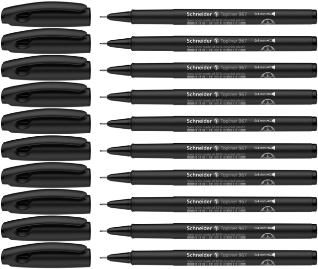 Fineliner Schneider Topliner 967 0.4mm zwart
