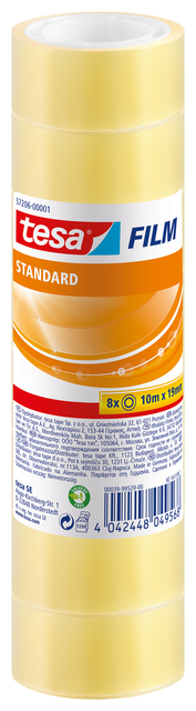Plakband tesafilm® Standaard 10mx19mm transparant 8 rolle