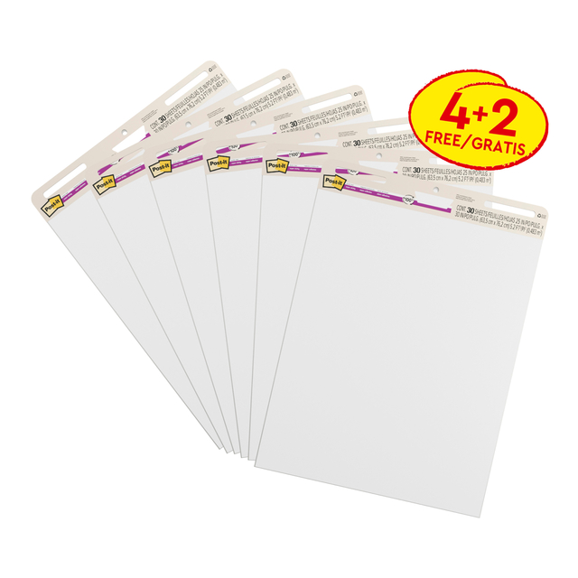 Meeting chart Post-it 559 Super Sticky 63.5x76.2mm white 4+2 free