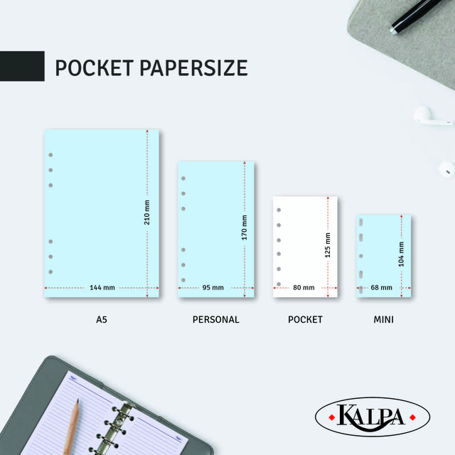 Organizer Kalpa Pocket inclusief agenda 2026-2027 7dagen/2pagina's bloemenzee bruin