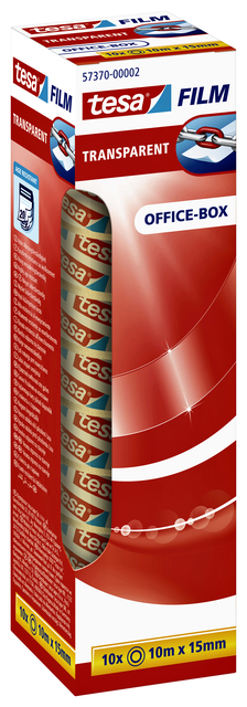 tesafilm Transparent tape, self-adhesive, 10 x 10m:15mm