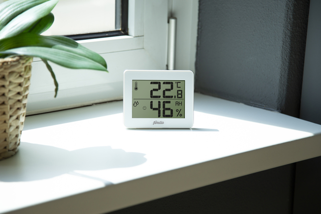 Thermometer hygrometer Alecto WS-55 wit - zilver