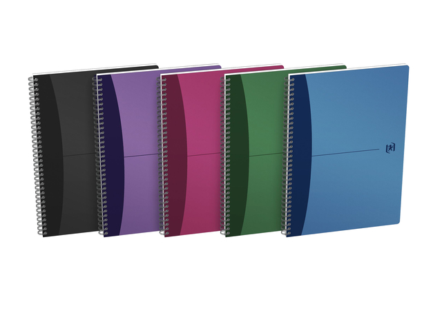 OXFORD Office Urban Mix A4 Polypropylene Twin-wire Notebook  5mm Squares 180 Pages Assorted Colours SCRIBZEE® Compatibl