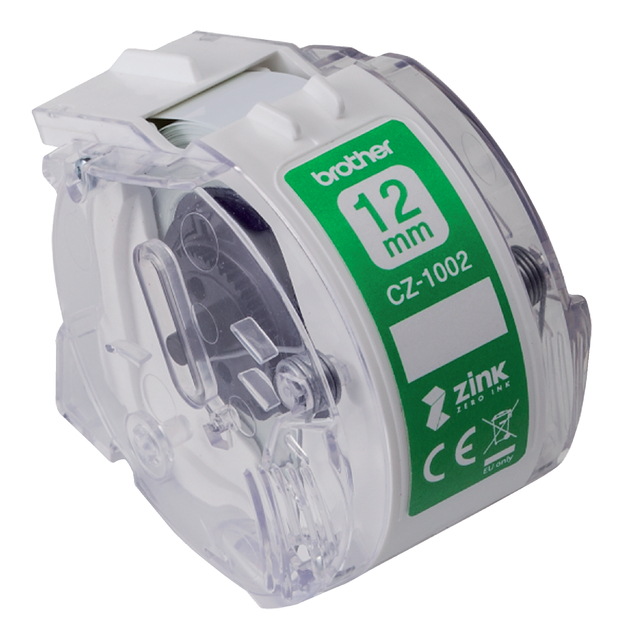 Etiket Brother CZ-1002 multifunctioneel 12mm 1 rol á 5m wit