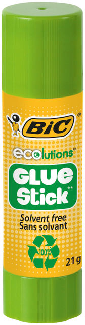 Lijmstift Bic ecolutions 21gr doos à 12+8 grati