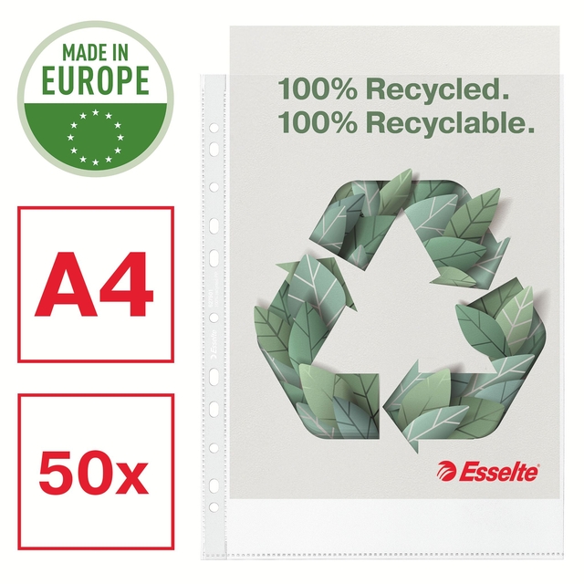 Showtas Esselte recycle PP A4 100µ 11-gaats 50 stuks