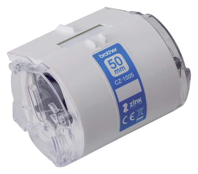 Etiket Brother CZ-1005 multifunctioneel 50mm 1 rol á 5m wit