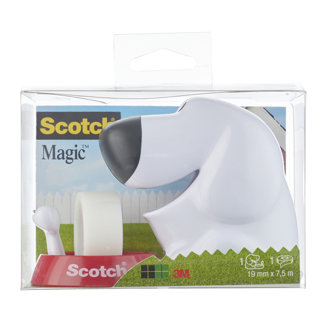 Tape dispenser Scotch C31 dog + 1 roll 19mmx7.5m
