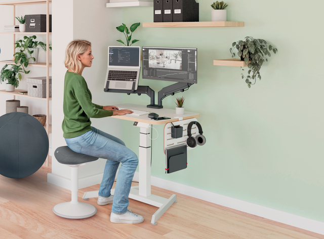 Ergo Elektrische thuiswerkplek set Leitz pakket 3