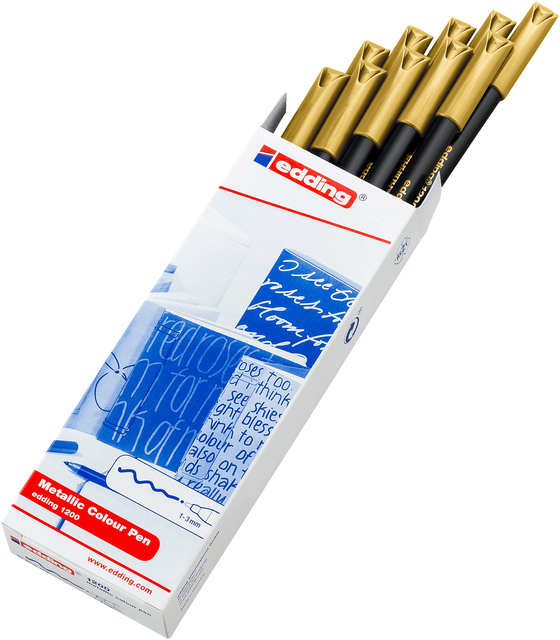 Fineliner edding 1200 053 fijn metallic goud