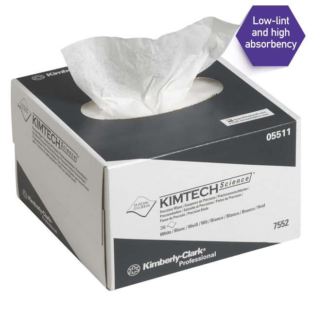 Poetsdoek Kimtech Science 208x112mm 30x286vel dispenserdoos wit 7552