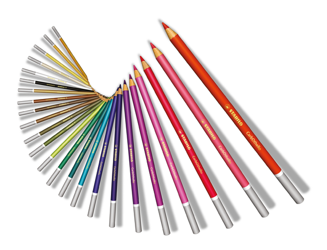 Kleurpotloden STABILO CarbOthello kalkpastel assorti blik à 12 stuk