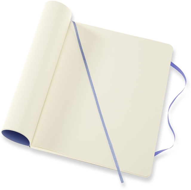 Notitieboek Moleskine XL 190x250mm blanco soft cover hydrangea blue