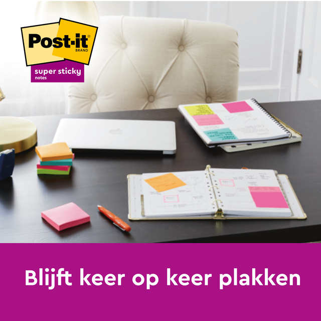 Memo pad Post-it Z-Note S330 Super Sticky 76x76mm 14+ 2 assorted