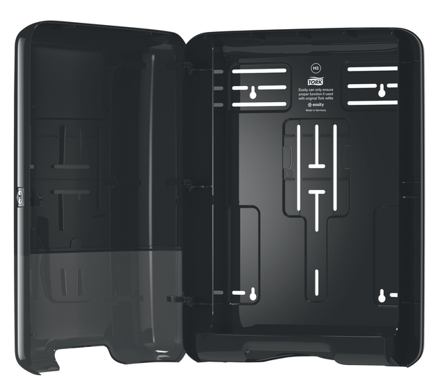 Hand towel dispenser Tork H3 Elevation for C-fold and Z-fold black 553008