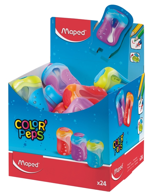 PENCILSHARPENER MAPED COLORPEPS 2-HOLES