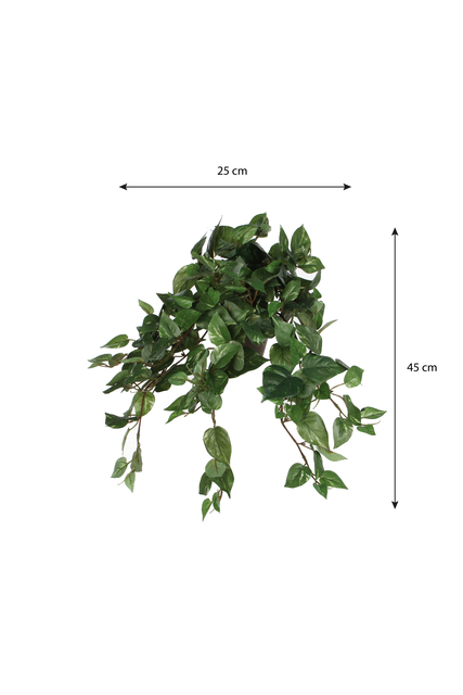 Kunstplant Mica Scindapsus hangend groen Ø25 45cm