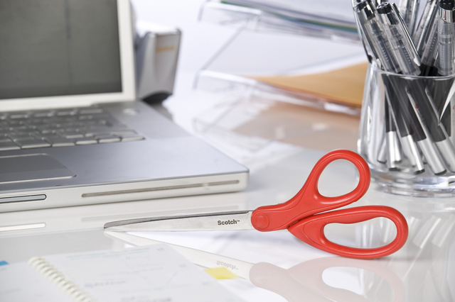 Scissors Scotch 18cm universal red blister