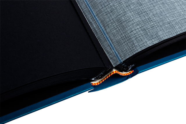 Fotoalbum Exacompta 29x32cm 60 zwarte pagina's Néo Déco blauw