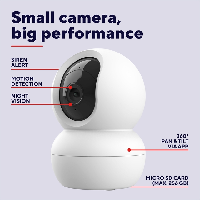 Beveiligingscamera Trust IPCAM-2800 binnenshuis Wi-Fi wit