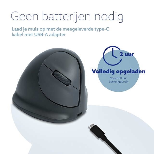 Muis R-Go Ergonomisch HE Basic Wireless Rechts M