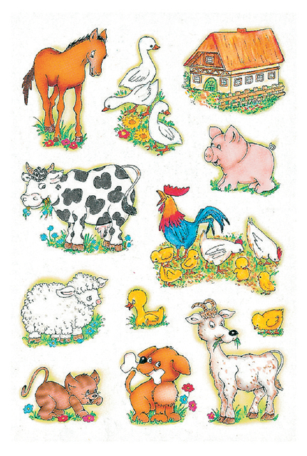 DECOR stickers farm animals 3 sheets