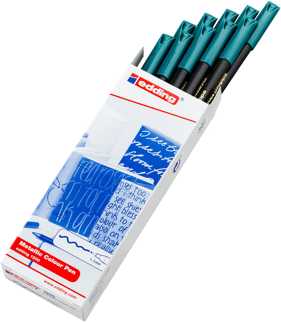 edding 1200 metallic colour pen green metallic