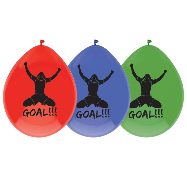 Ballon Haza goal! Ø30cm assorti 6 stuks