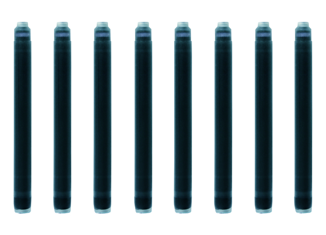 Inktpatroon Waterman nr 23 lang blauwzwart pak à 8 stuk
