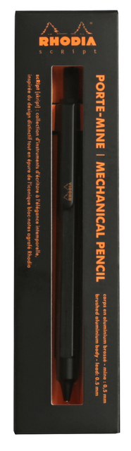 Vulpotlood Rhodia scRipt 0.5mm zwart