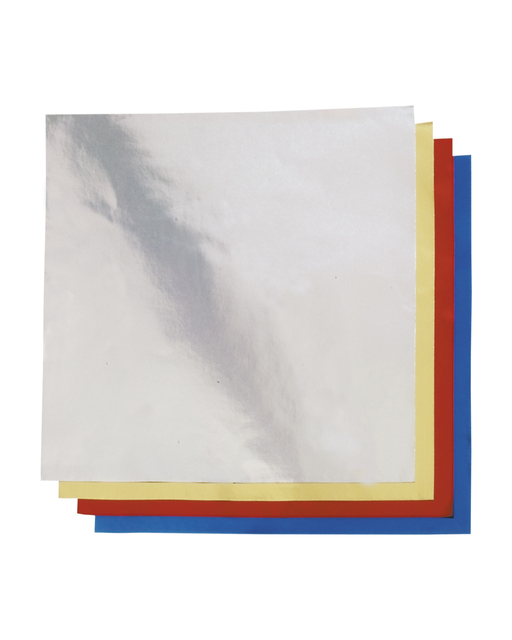 Vouwblaadjes Folia 15x15cm 50 vel alufolie assorti kleuren