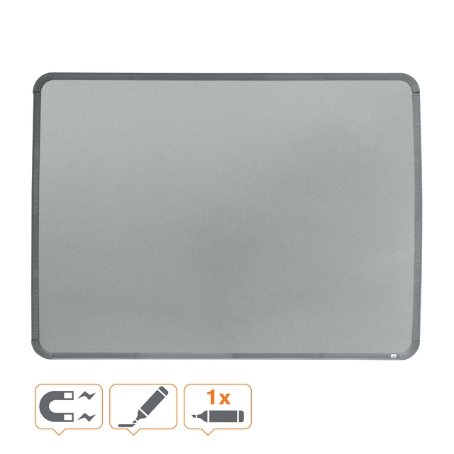 Whiteboard Nobo Slim Line 43x58cm silver
