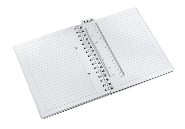 Notitieboek Leitz WOW A5 spiraal PP lijn blauw