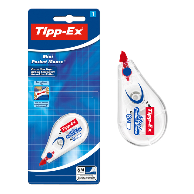 Correctieroller Tipp-ex mini pocket mouse 5mmx6m blister à 1 stu