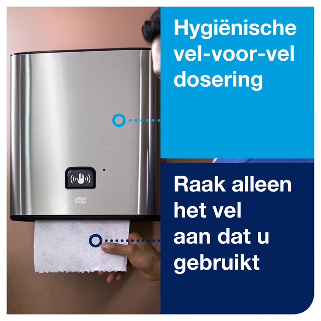 Towel dispenser Tork Matic with sensor H1 stainless steel 460001