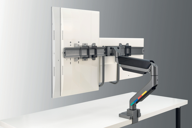 Monitorarm Kensington SmartFit dubbel dwarsbalk en handgreep