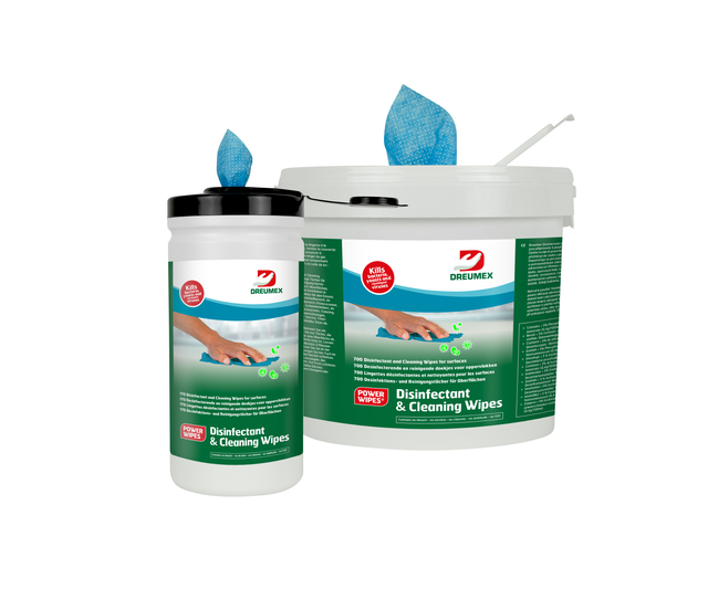 Desinfectiedoekjes Dreumex Disinfectant & Cleaning bus 170 stuks blauw
