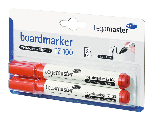 Legamaster TZ100 board marker red 2pcs C&C