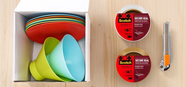 Verpakkingstape Scotch Secure Seal 50mmx66m bruin 6 rollen