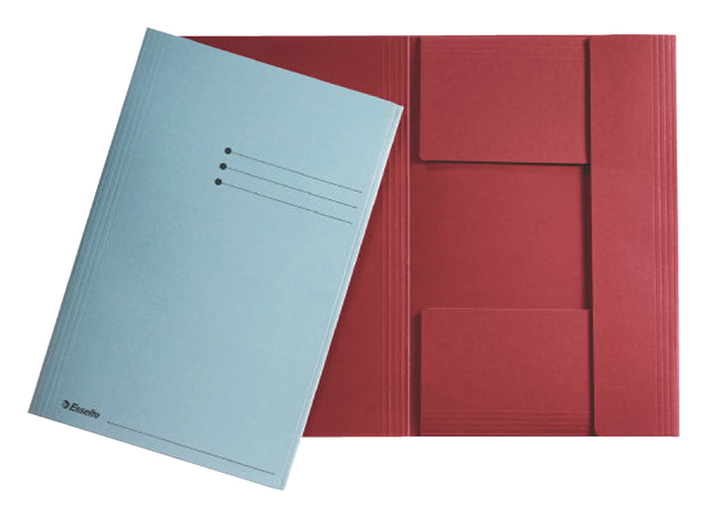 3-flap A4 folder Esselte manilla 275gr red