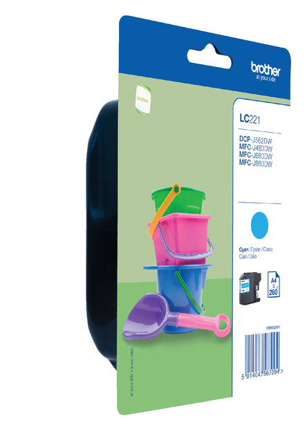 Brother LC221C Inkjet Cartridge Cyan